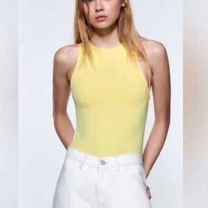 Zara butter bodysuit nwt